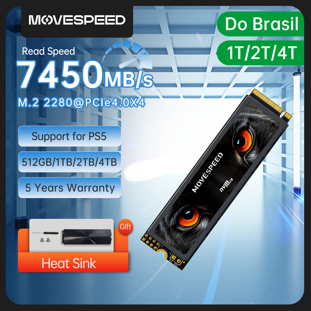 Samsung Ssd 980 Pro - MOVESPEED 7450MB/s SSD NVMe M.2 2280