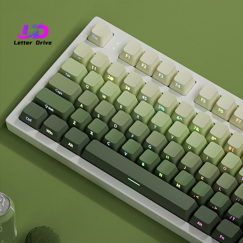 Gaming Keyboard Typewriter - 135 Key Cherry Profile Green Grape