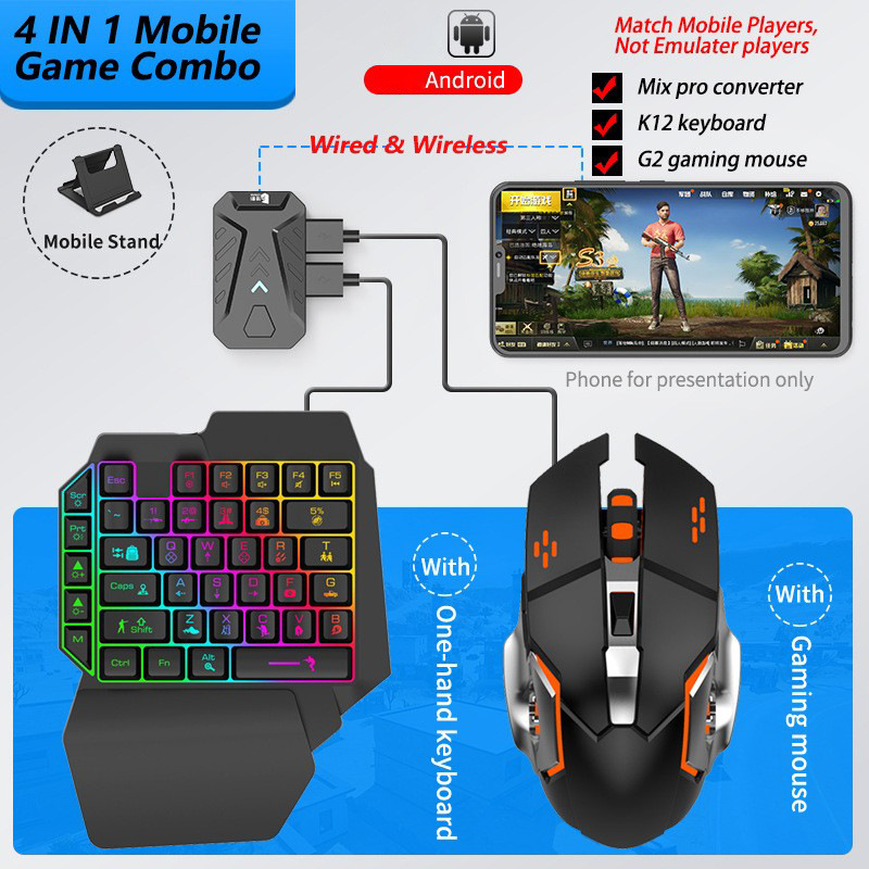 Gaming Keyboard And Mouse Converter For Mobile - Mobile Games Converter Gaming Keyboard and