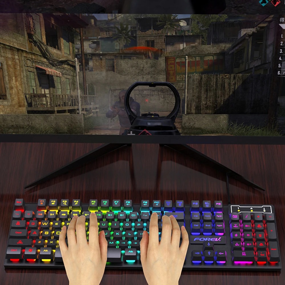 104 Keys Wired Keyboard RGB Co - Gaming Keyboard Budget review and price