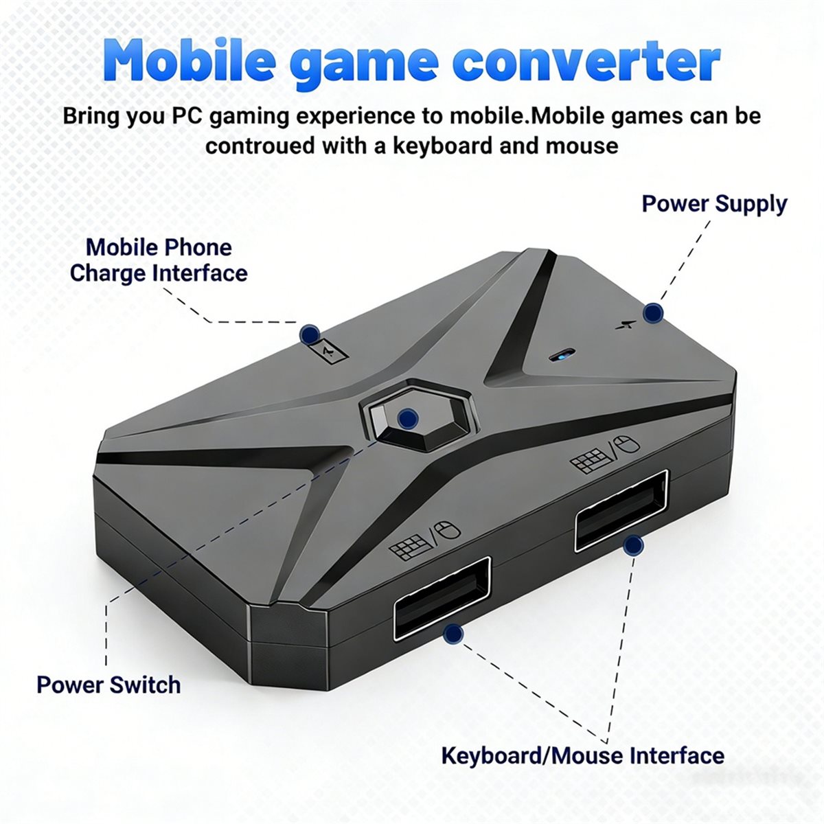 ABGN Mobile Games Converter Ki - Gaming Keyboard And Mouse Converter For Mobile review and price