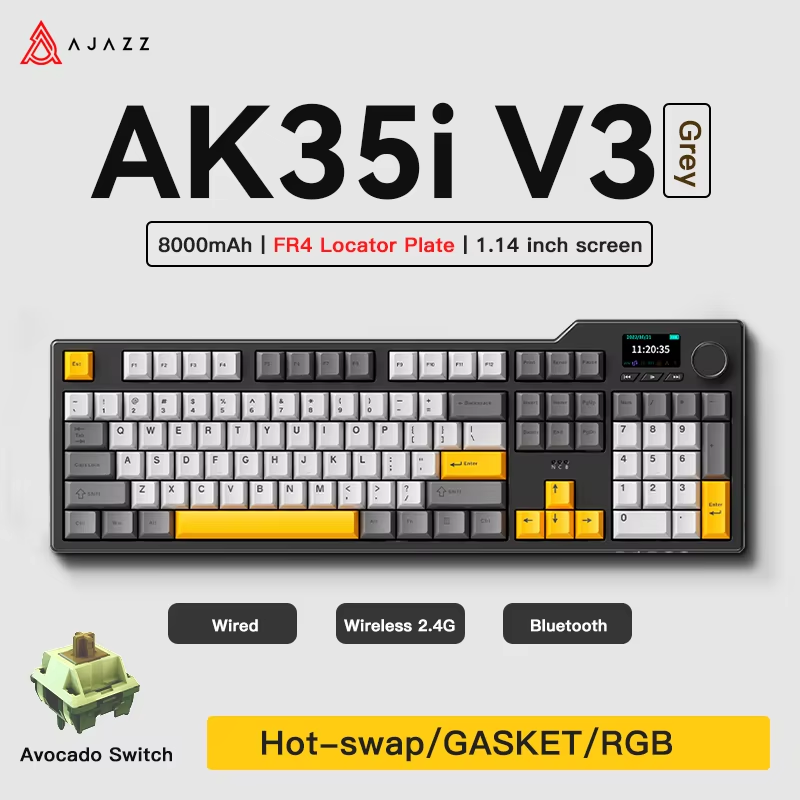 Ajazz AK35I V3/V4 MAX Tri-mode - Gaming Keyboard Thocky review and price