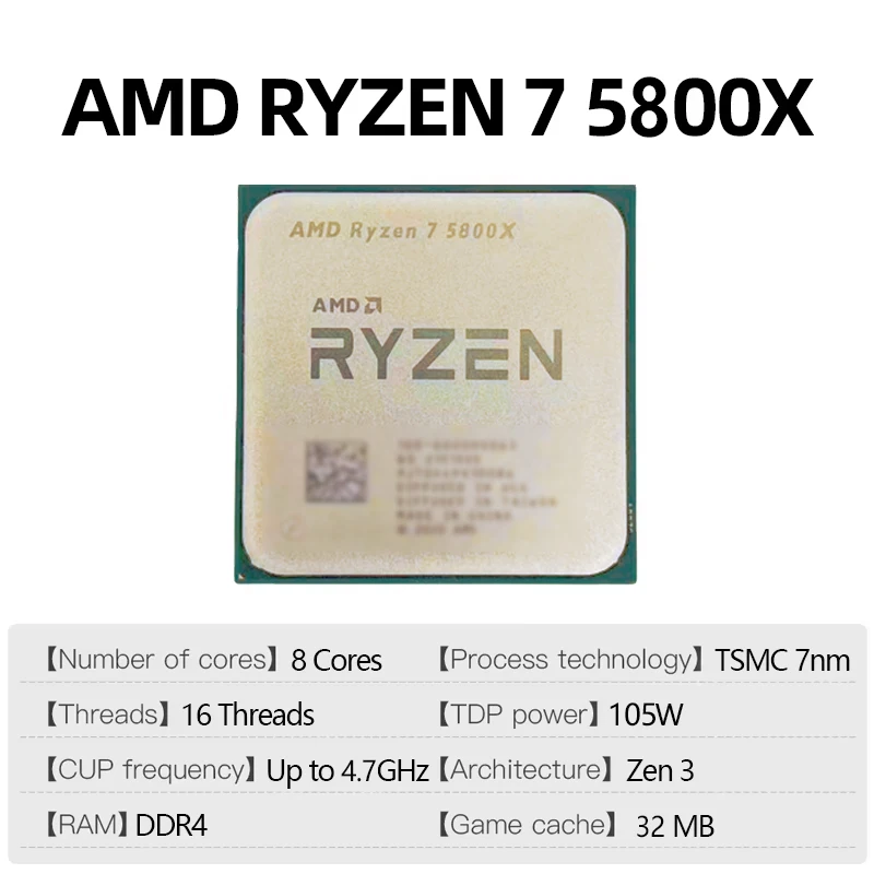 AMD Ryzen 7 5800X Tray CPU |8C - Amd Cpu Ryzen 7 review and price