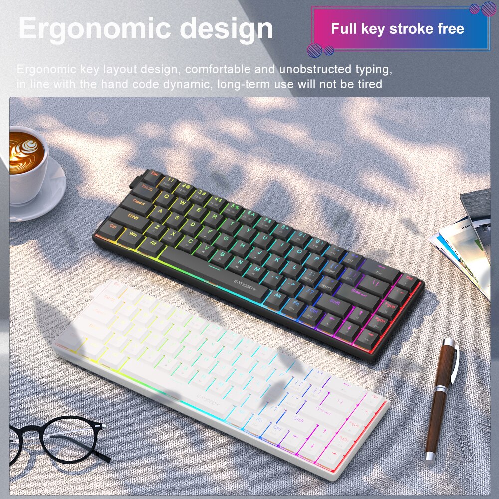 E-YOOSO A68 RGB Mini Slim USB  - Gaming Keyboard Budget review and price