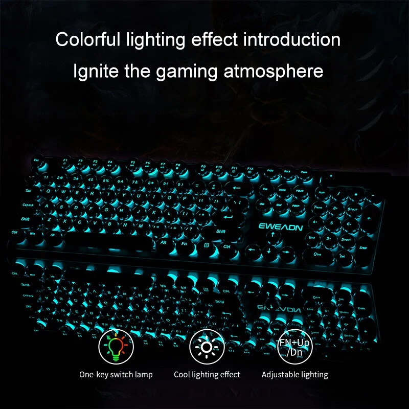 Retro Punk Mechanical Feel Key - Gaming Keyboard Wireless review and price
