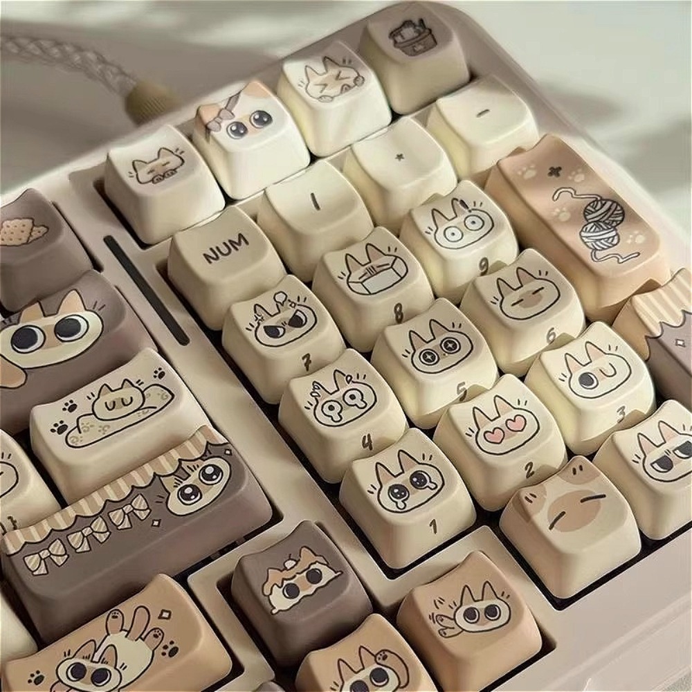 Cute Cat Keycap MAO Profile PB - Gaming Keyboard Tkl review and price