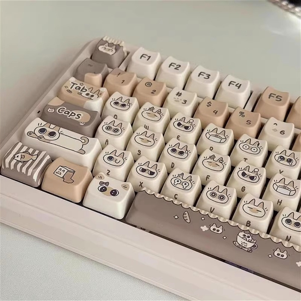 Cute Cat Keycap MAO Profile PB - Gaming Keyboard Tkl review and price