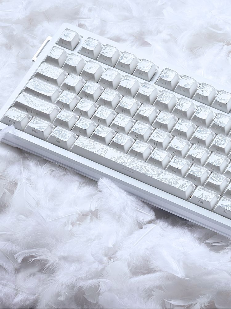 Feather Pattern 97 Keycaps Che - Gaming Keyboard Tkl review and price
