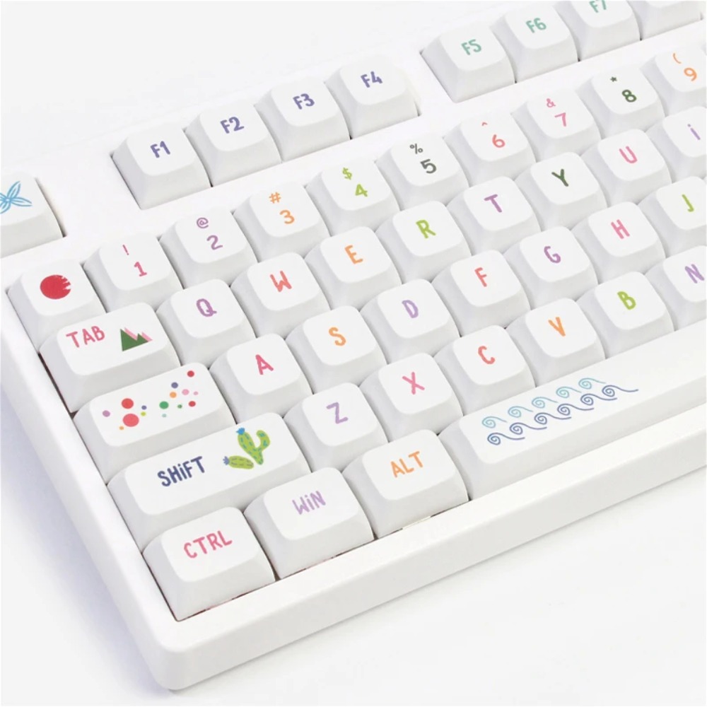 Vibrant Summer Art Keycaps 128 - Gaming Keyboard Tkl review and price