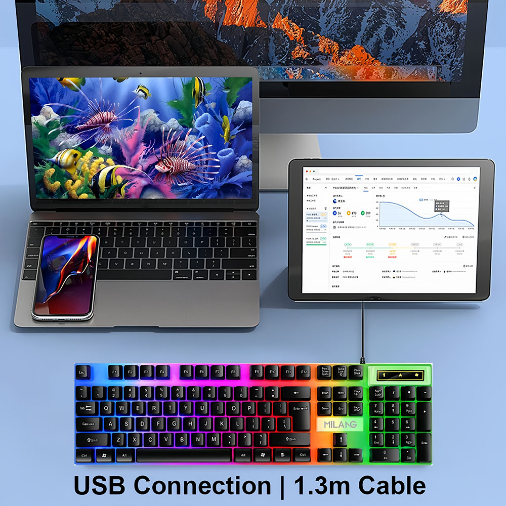KEBIDUMEI USB Wired Keyboard R - Gaming Keyboard Budget review and price