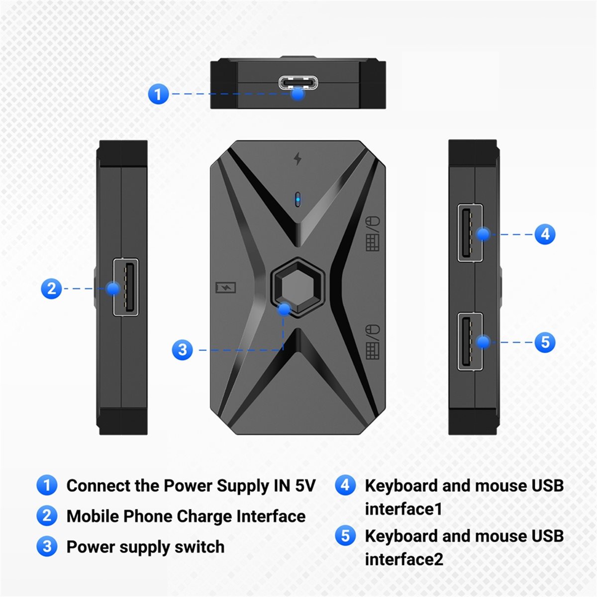 #48Y (Black)Mobile Games Conve - Gaming Keyboard And Mouse Converter For Mobile review and price