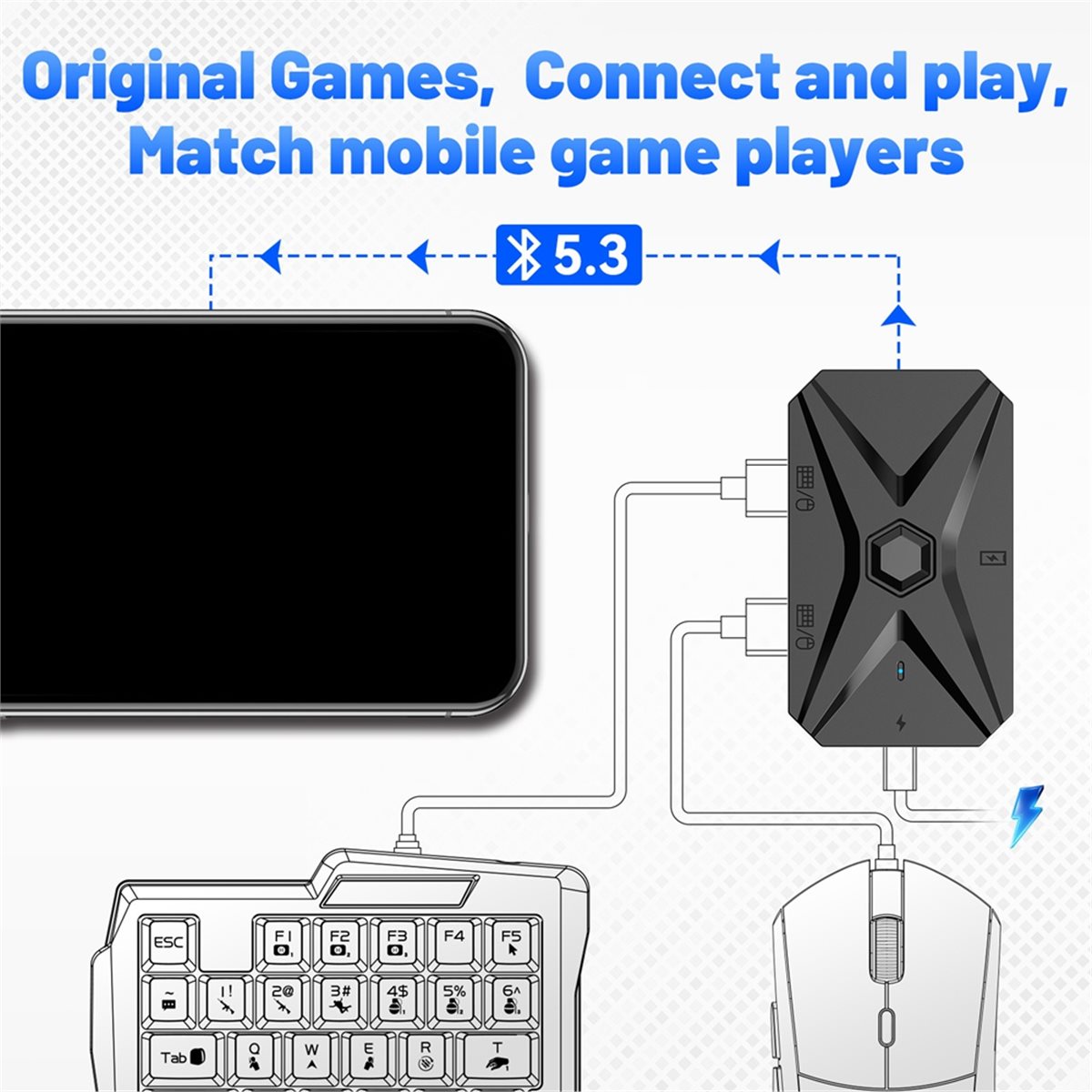 #48Y (Black)Mobile Games Conve - Gaming Keyboard And Mouse Converter For Mobile review and price