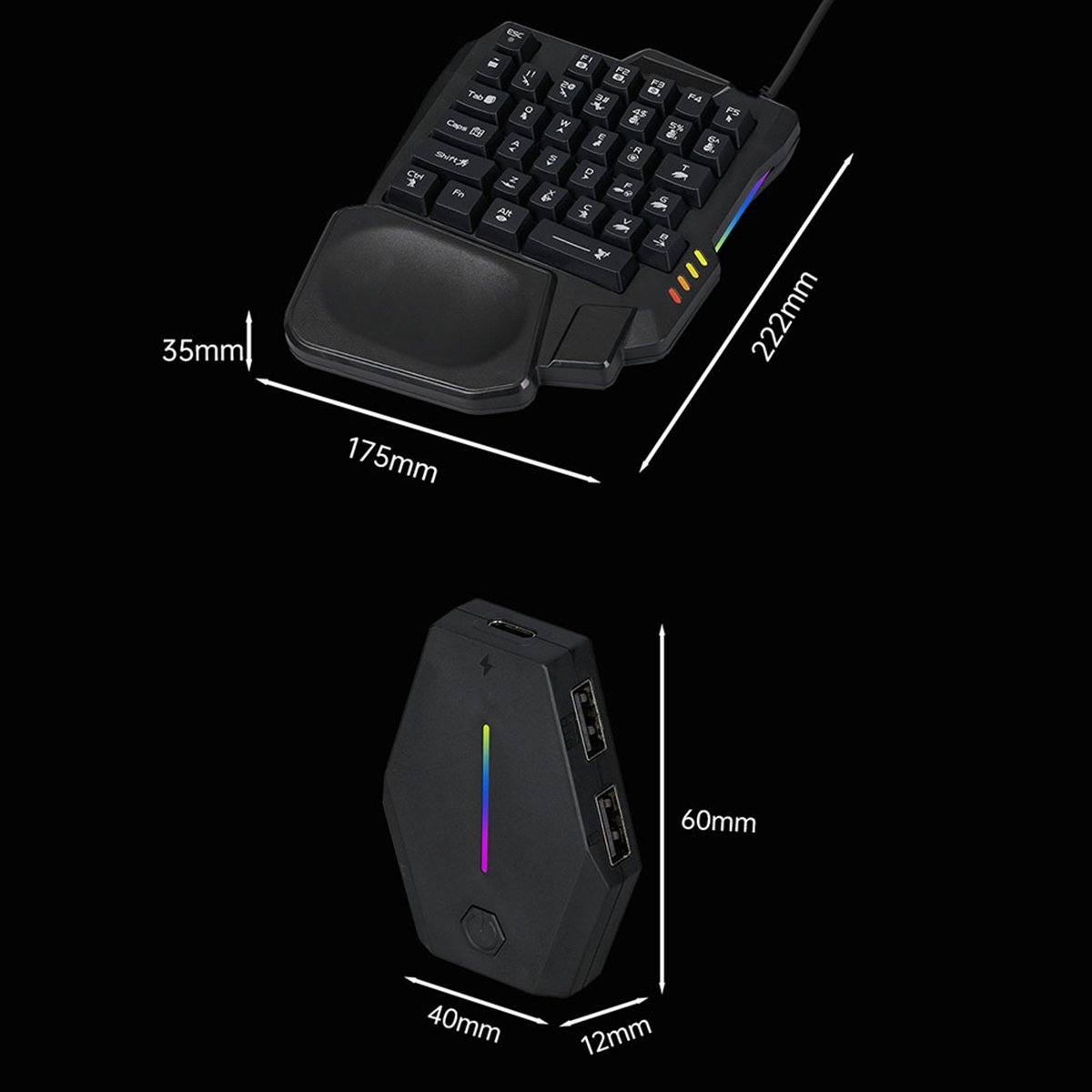★▲ 35Key Ergonomics RGB Gaming - Gaming Keyboard And Mouse Converter For Mobile review and price