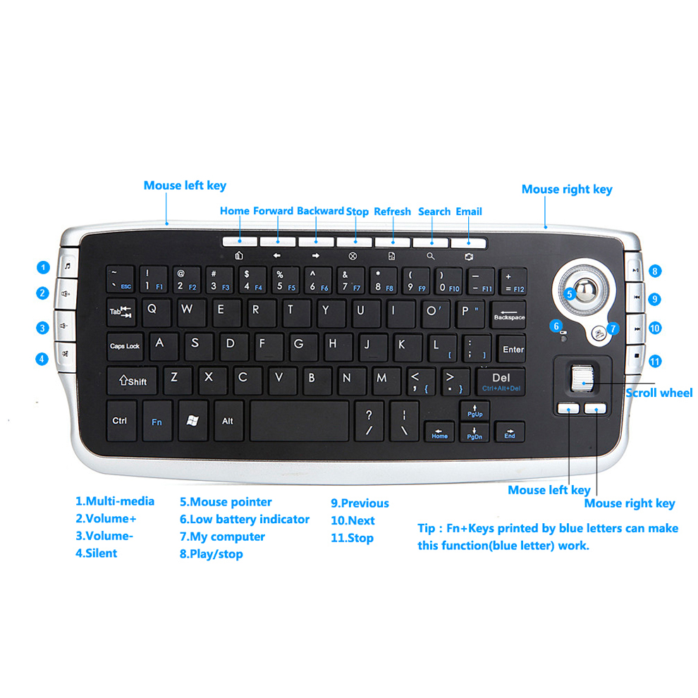 Jomaa Portable USB Wireless Tr - Gaming Keyboard Budget review and price