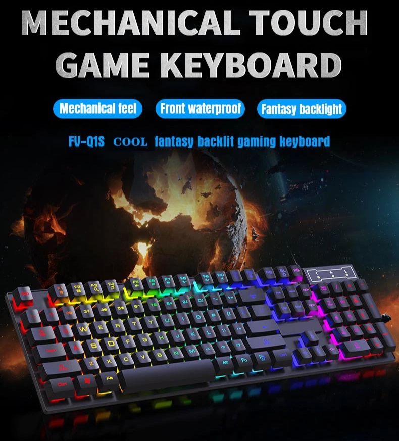 RGB Wired Mechanical Keyboard  - Gaming Keyboard Budget review and price