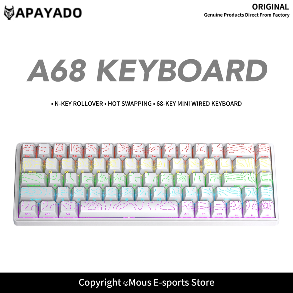 APAYADO A68 Wired Mechanical K - Gaming Keyboard Budget review and price
